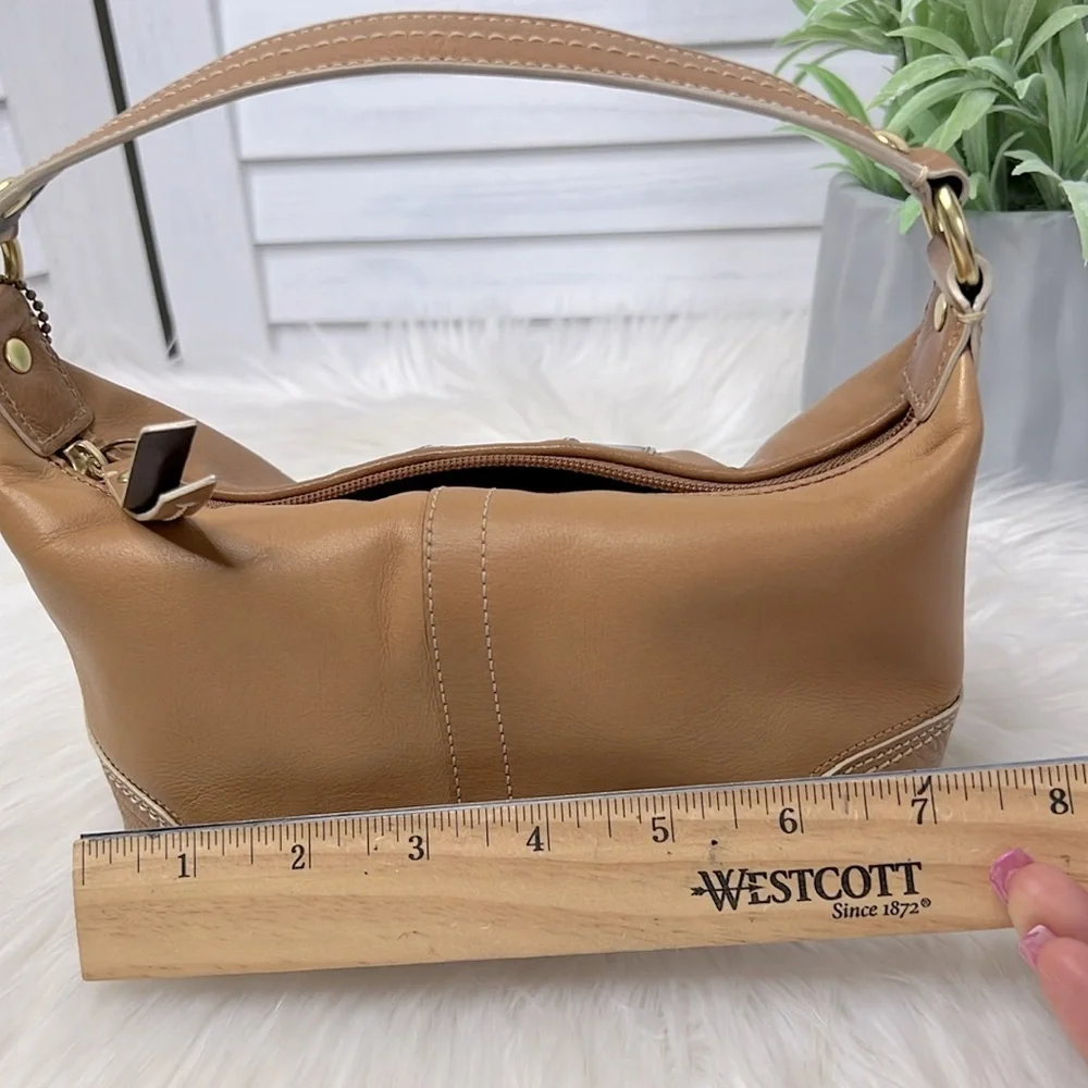 VINTAGE COACH l Signature Leather Mini Demi Bag Y2k Baguette Retro 90s - Picture 5 of 11